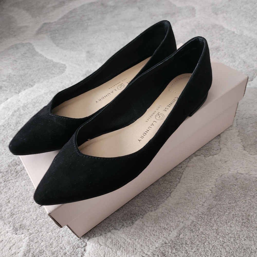 Chinese Laundry Gavin Micro Suede Black Flats